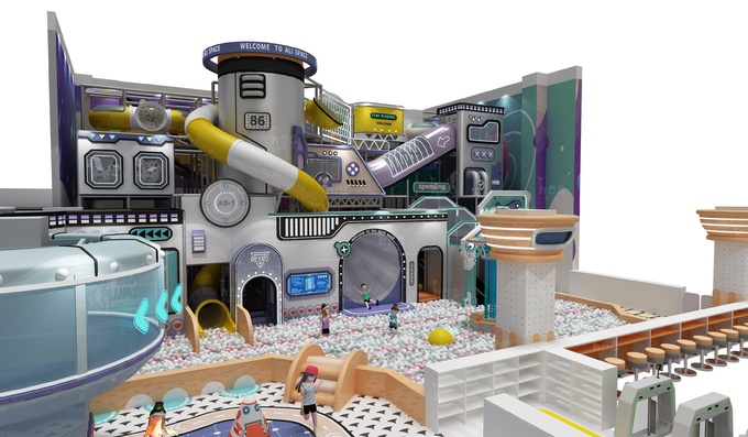 Customized Large Indoor Playground Equipment Eco Friendly Material Play Structures