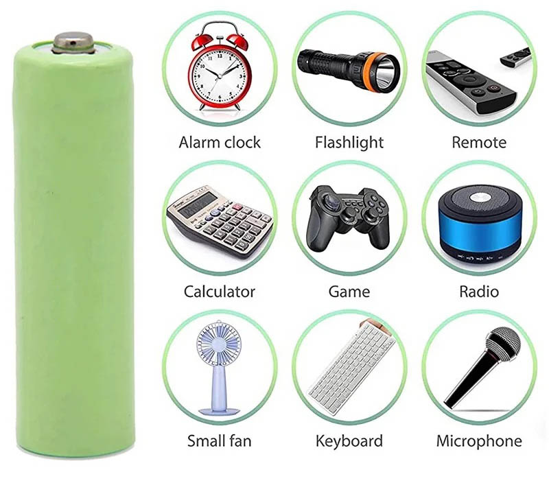 UNEMETECH Ni-MH Rechargeable Battery AA1200 1.2V AA 1200mAh for Emergency Lamp