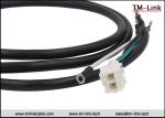 HXT63080 2P 16AWG male to terminals Black PVC Jacket power cable assemblies