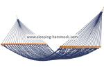 Porch Blue Rope Hammock XXL Family Size With Deluxe 65 Inches Spreader Bars