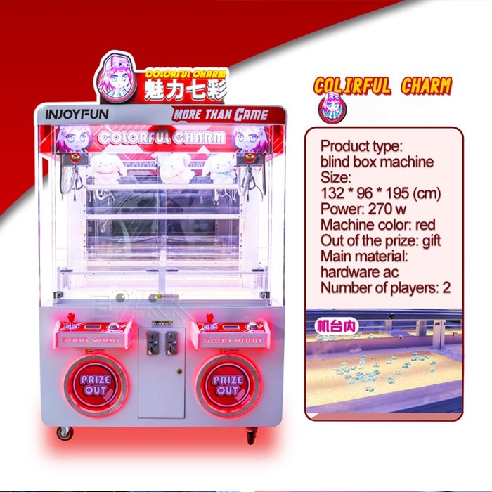 Colorful Coin Operated Doll Prize Vending Machine Mini Plush Toy Charming