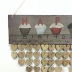 Family Birthday Calendar Board DIY Wooden Birthday Reminder Wall Hanging