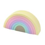 Rainbow Soft Silicone Block Baby Silicone Toys For Educational Colorful