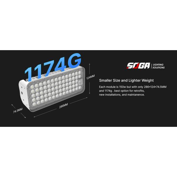 IK09 Anti Glare LED Sports Field Lights Lightweight IP66 Eagle Series