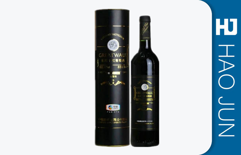 Glossy Lamination Liquor Bottle Gift Boxes Round Shaped For Supermarket Promotion