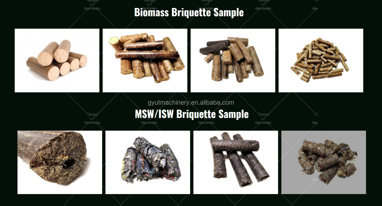 Professional Biomass Waste Wood Briquette Press Machine for Dry Shavings and Sawdust