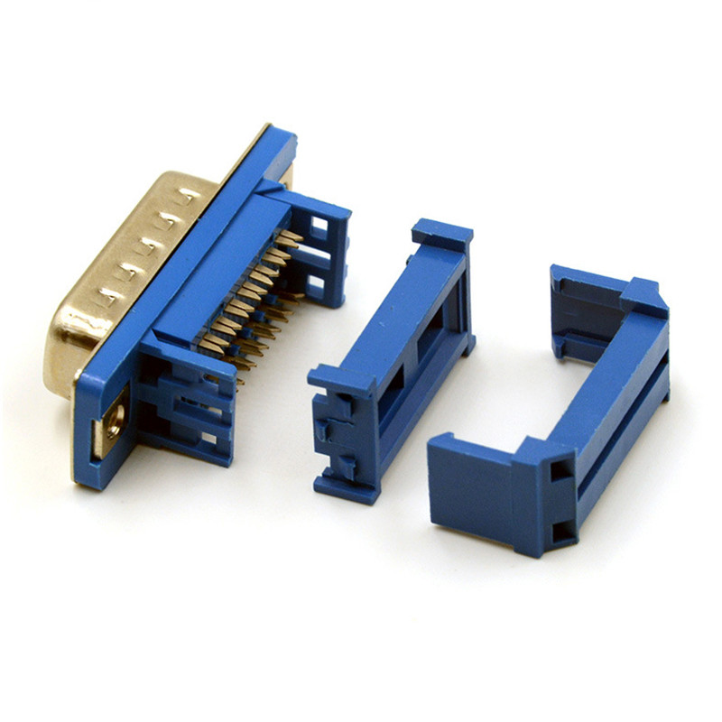 D-SUB 9Pin IDC Connector Computer Ribbon Cable , 28awg IDC Flat Ribbon Cable