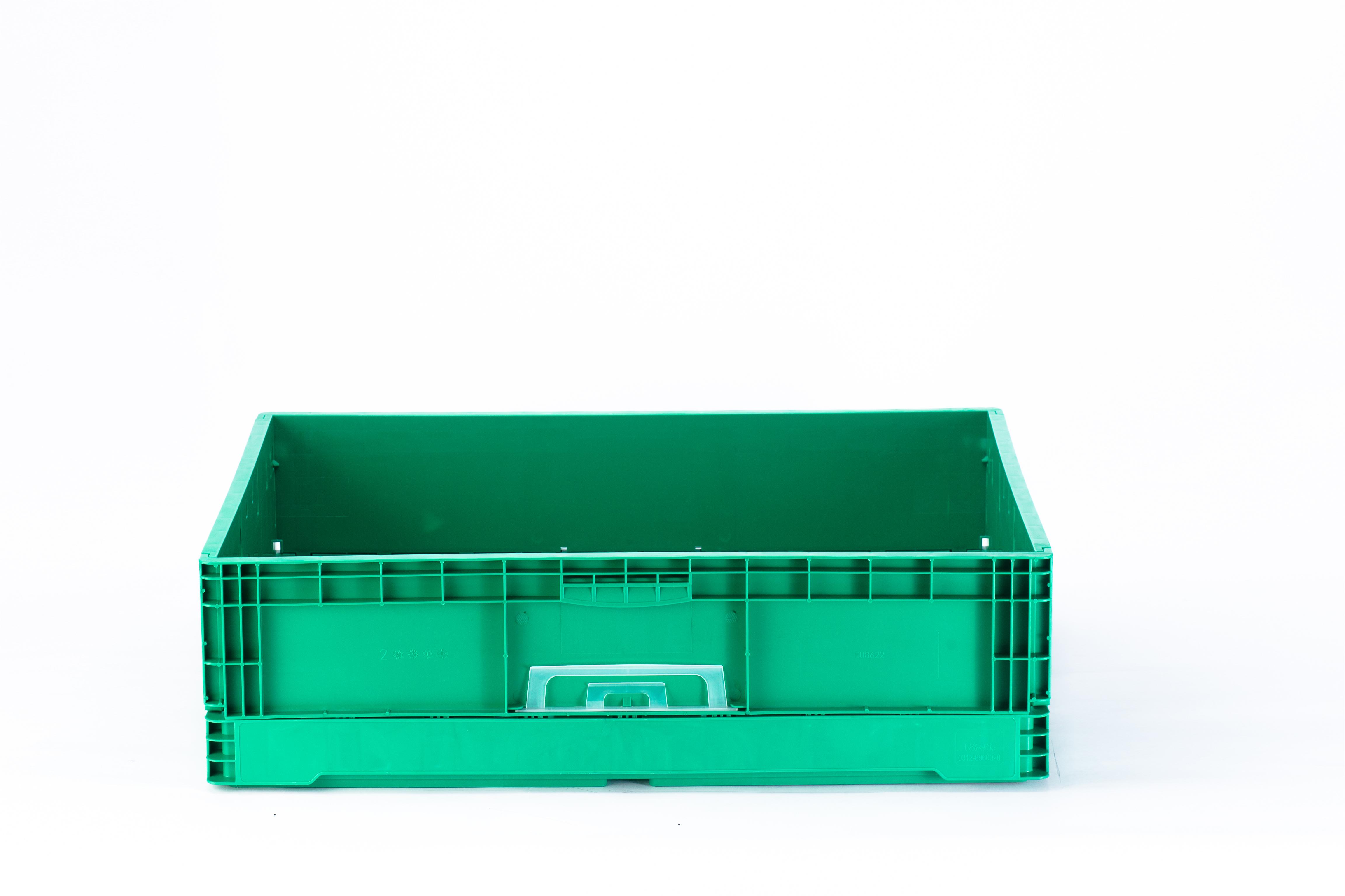 800x600x230mm Collapsible Plastic Vegetable Crate for Industrial Storage and Shipping