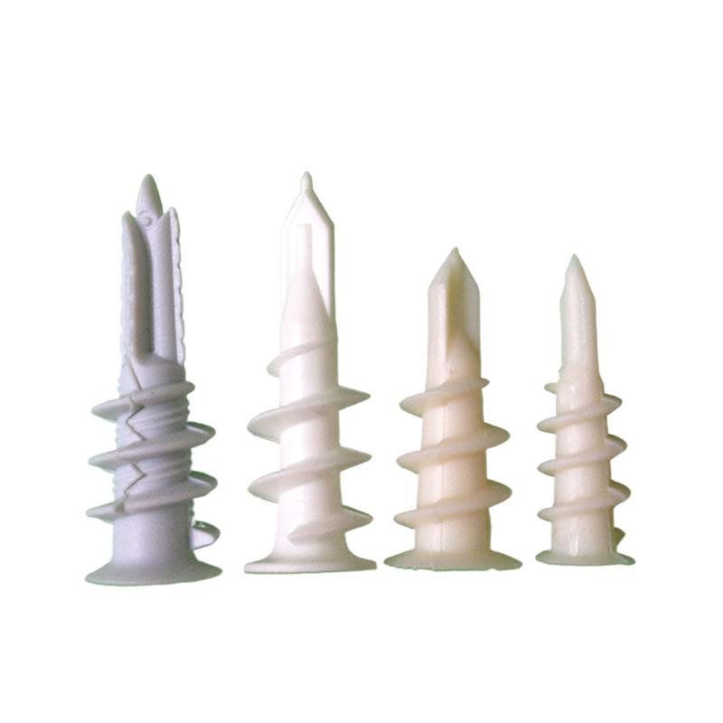 High Durability Plastic Wall Anchors Screw Installation