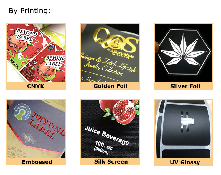OEM Anti Ultraviolet Transparent PVC Vinyl Sticker With Rose Gold Foil Stamping