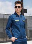 Polyester / Cotton Long Sleeves Industrial Work Uniforms Jackets Square Collar