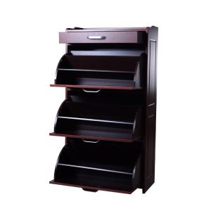 China Three Layer European 120*63*30cm Melamine MDF Mirrored Shoe Cabinet wholesale