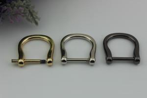 China Nickel Plated Metal D Ring Buckle Bag Fittings,18MM Zinc Alloy D-ring For Handbag wholesale