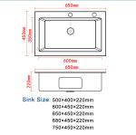 Rectangular Stainless Steel Utility Sink Modern Above Counter Kitchen Sink