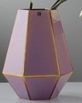 Handmade Glass Vase With Golden Edge Individual Packing