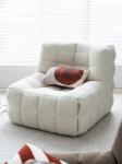 Classic Fashionable Waffle Fabric Sofa Hotel Retro Snuggle Chair