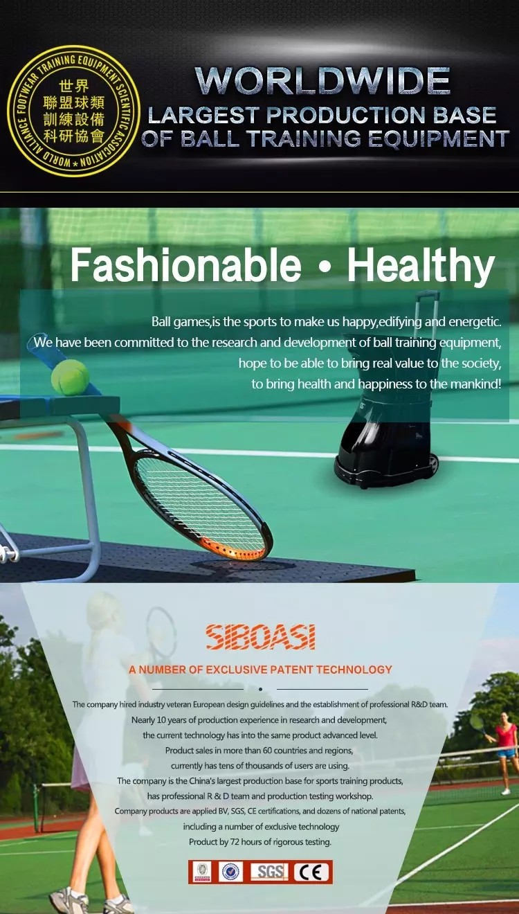 Black Color Fashionable Tennis Ball Shooting Machine 120W SGS Certificate