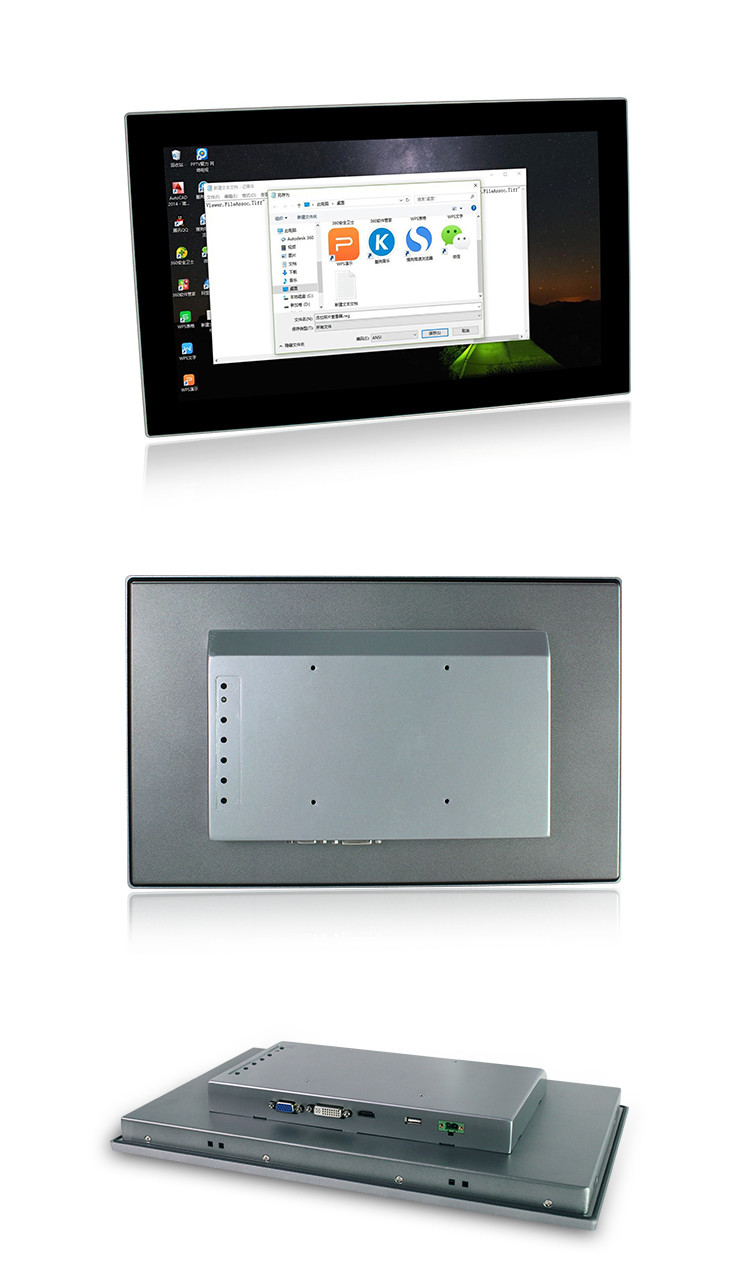 Embedded 15.6" Waterproof Capacitive Touch Monitor Desk Stand 1920*1080 Resolution