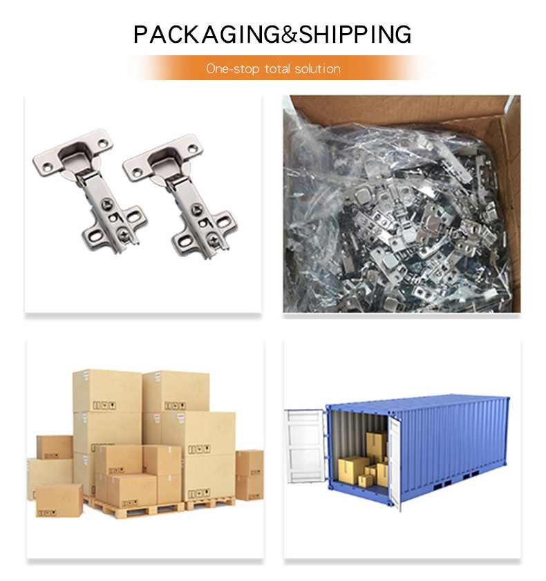 Two Hole SS201 Iron Heavy Duty Cabinet Metal Door Hinges Polished