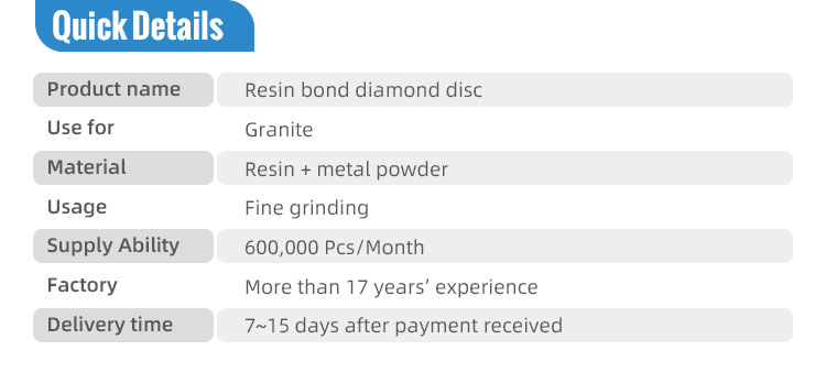 Resin Disc Abrasive For Granite Slabs Grinding A-Grade on Manual Polishing Machine