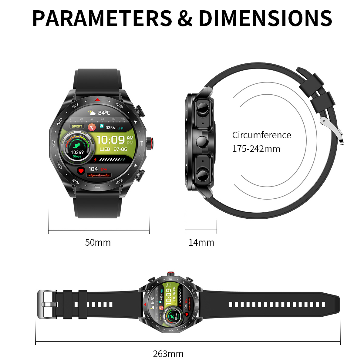 IPS Screen TWS Smart Watch Wireless Earbuds And Calories Tracker Smartwatch 2 In 1 Earphone