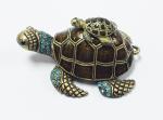Mum & Baby Turtle metal trinket box turtle treasure box metal jewelry box
