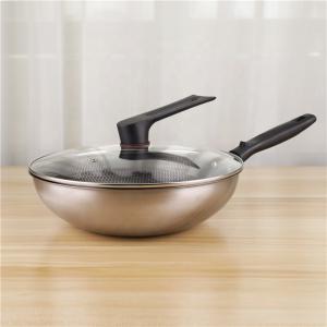 China Non Stick 32cm Stovetop Frying Pan Honeycomb Stainless Steel wholesale