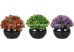 Plastic PE Fake Potted Floor Plants Artificial Eucalyptus Grass 50*50cm