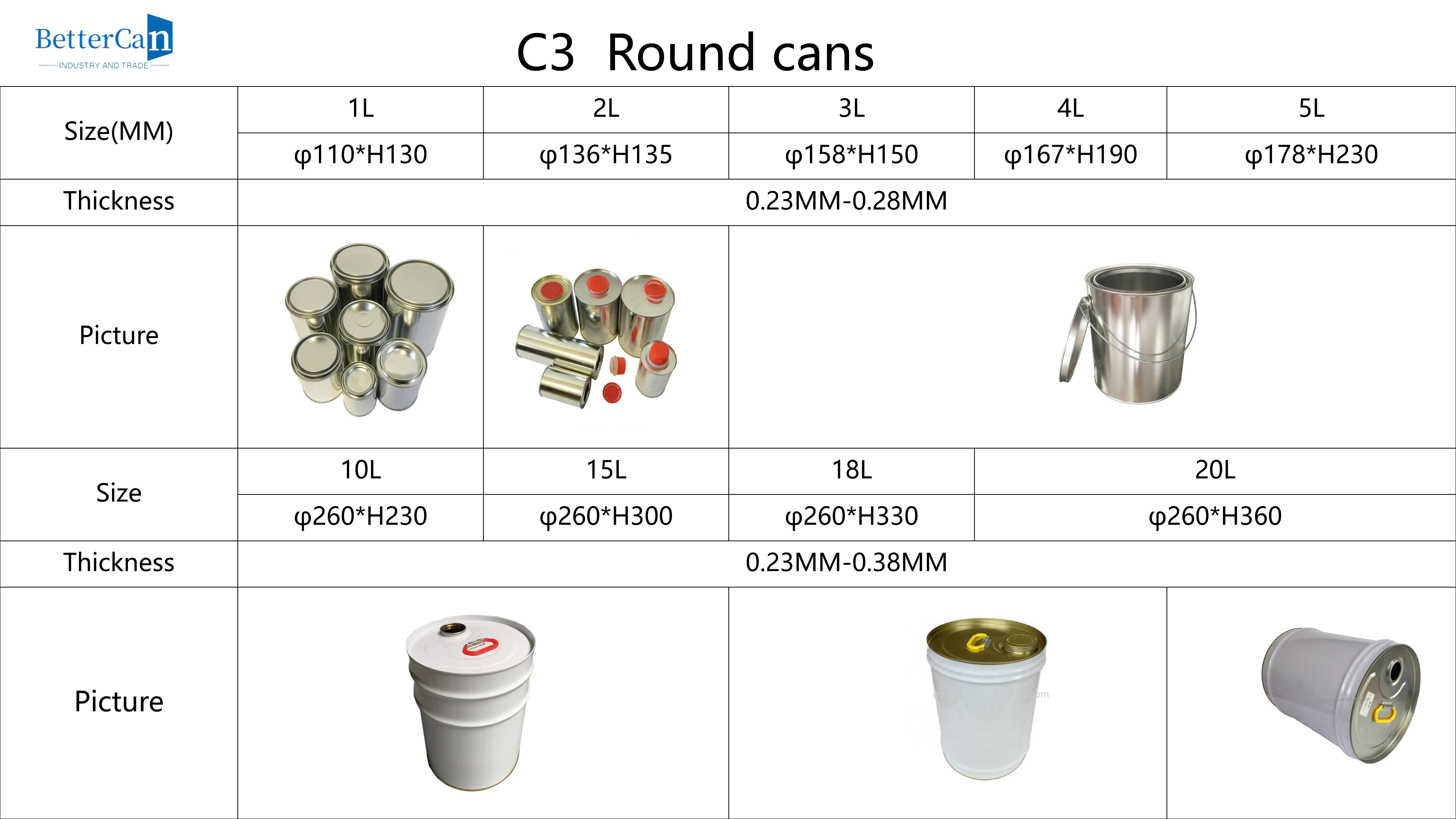 Poly Putty 1KG Tinplate Tin Can , Empty Paint Thinner Cans 1000ml