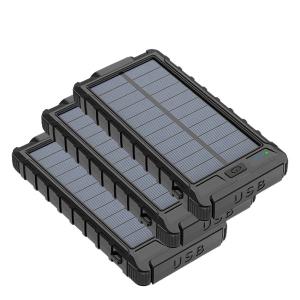 China Waterproof LED Light Phone Solar Charger Power Bank 10000mAh wholesale