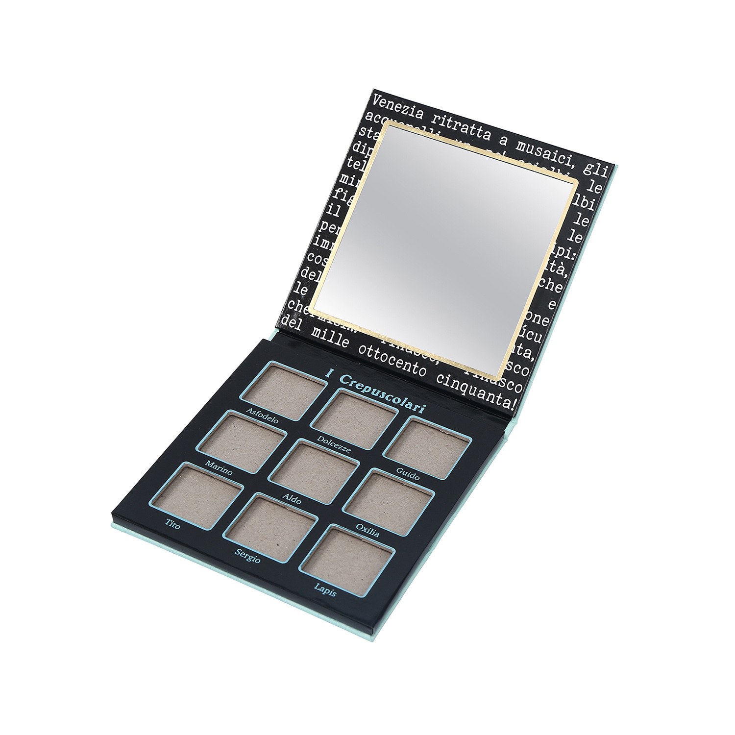 Fabric Paper Highlight Contour Palette 9 Pans Green Makeup Palette