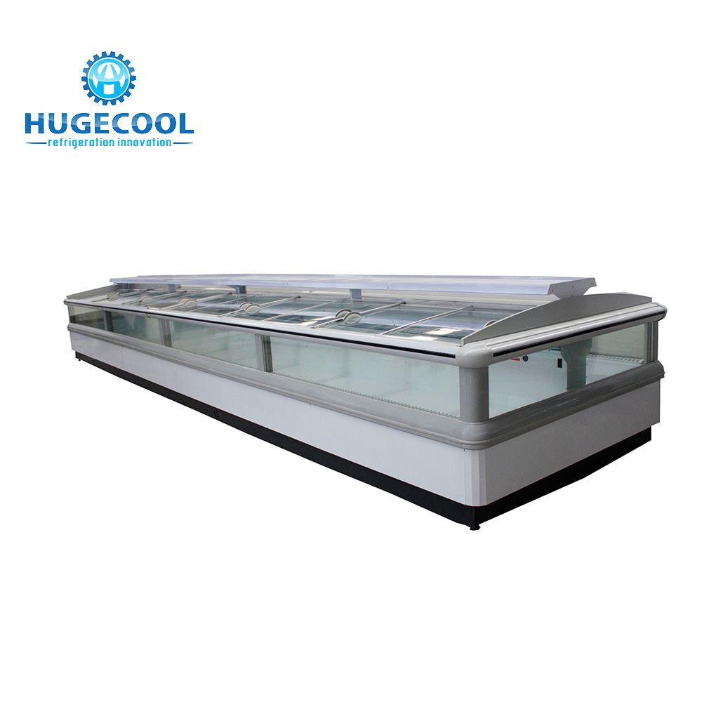 Glass Door Multideck Display Fridge Customized Dimensions 220v/380v Voltage