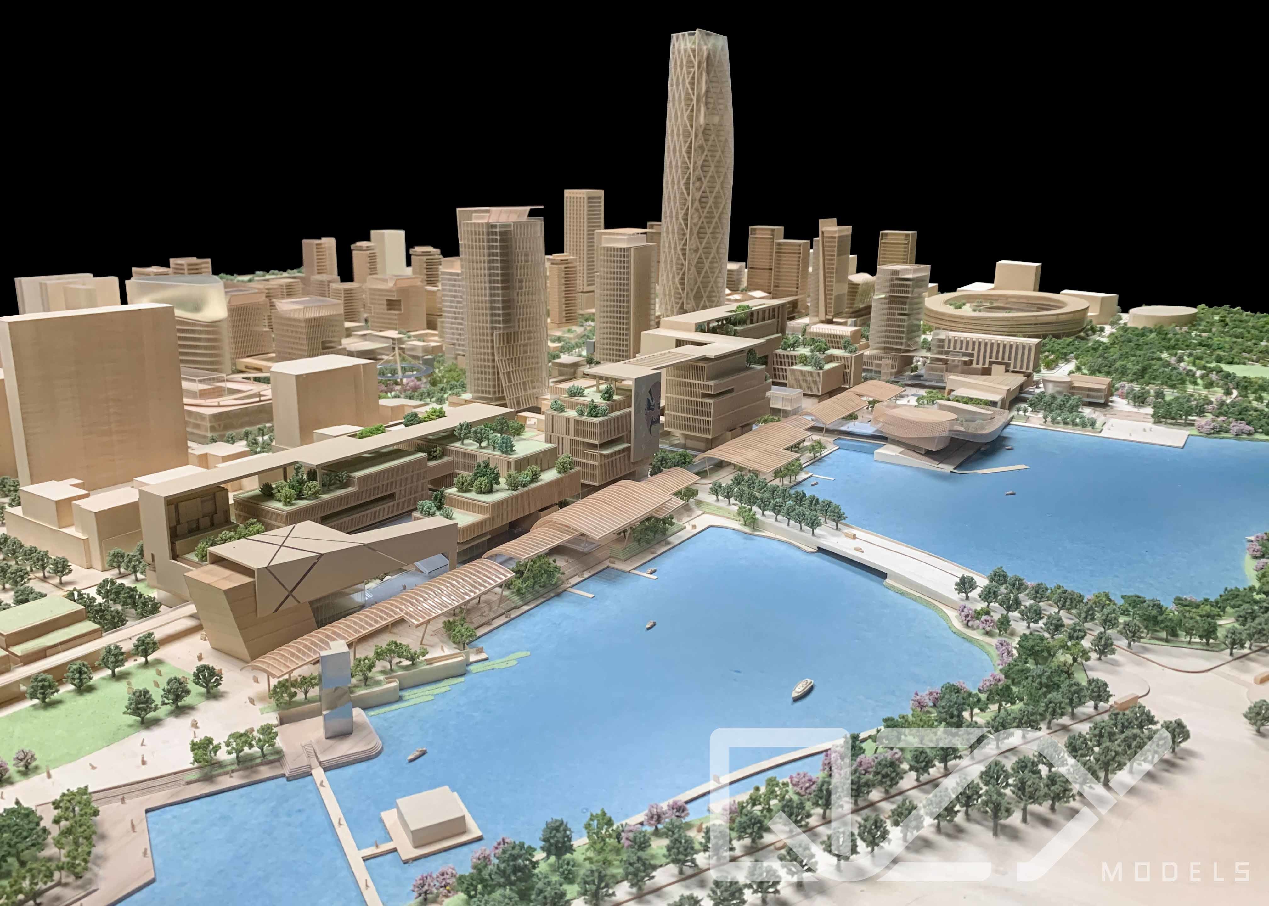 Acrylic Urban 3D Architectural Model Maker Chengdu 5G Smart City 1:100