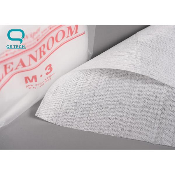 White 4 Folded Lint Free Cleanroom Cleaning Wipes 100% Wood Fiber