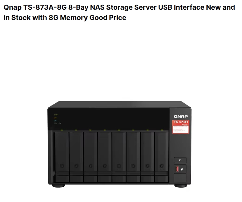 New Stock 8-Bay TS-873A-8G NAS Storage Server with USB Interface Good Price Networking Storage Product