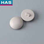 Plastic 30mm Coat Buttons Red / White Polymer Button For Clothing
