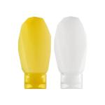 PE Base Material Colorful Hand Cream Bottle 90ml PE Bottle with 22/410 Flip Top