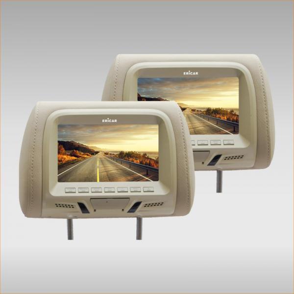 Quality Delicate Car Headrest Monitor , Car Headrest DVD Player 9 Inch Dual Twin Screens for sale