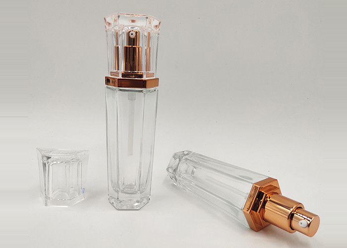 Winly 30ml 1oz Clear Glass Bottle With Lotion Pump