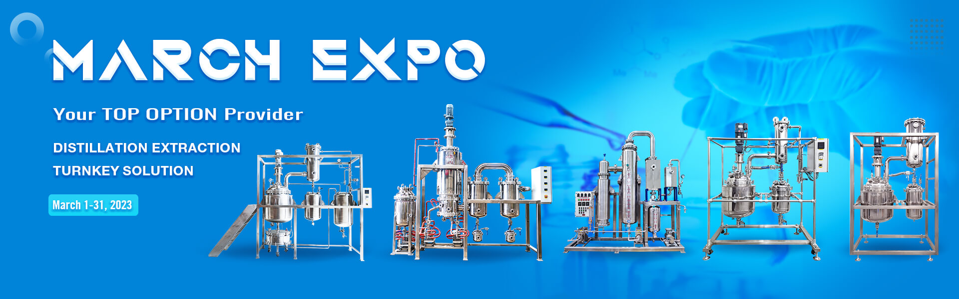 Chemical Wiped Film Evaporator TOPTION Essential Oil Distiller