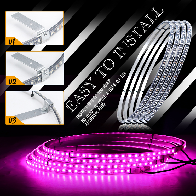 App Controlled Multi Color Led Car Headlights 15.5in ODM Available