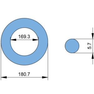 China Jis G Standard O Ring Seals G170 NBR Rubber 70 Shore A Wire Diameter 5.7mm wholesale