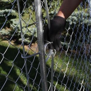 China 9 Gauge 2 Inch Chain Link Fence With Fittings Green Color wholesale