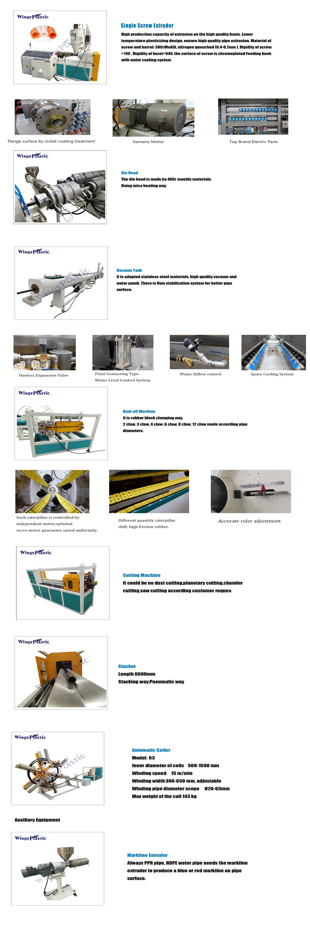 Plastic HDPE PE PP PPR Water Supply Electric Conduit Pipe Extrusion Production Making Machine ppr pipe machine