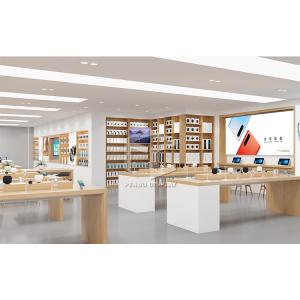 China OEM MDF Mobile Phone Display Shelf Cellphone Accessories Shop Design wholesale