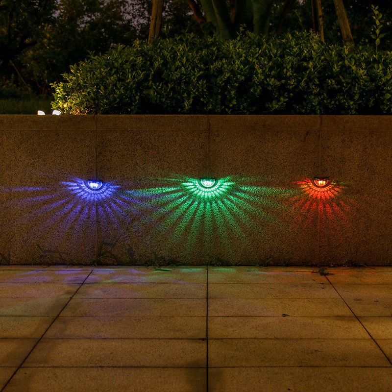 50000 Hours Working Time Solar LED Wall Lights for Outdoor Steps Energy-saving Solution