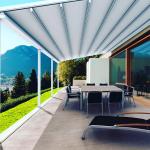 Aluminum Pergola Awning Kits Motorized Retractable Roof Polyester Acrylic