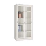 H1850mm Metal Office Furniture Bookcase With 2 Glass Sliding Doors