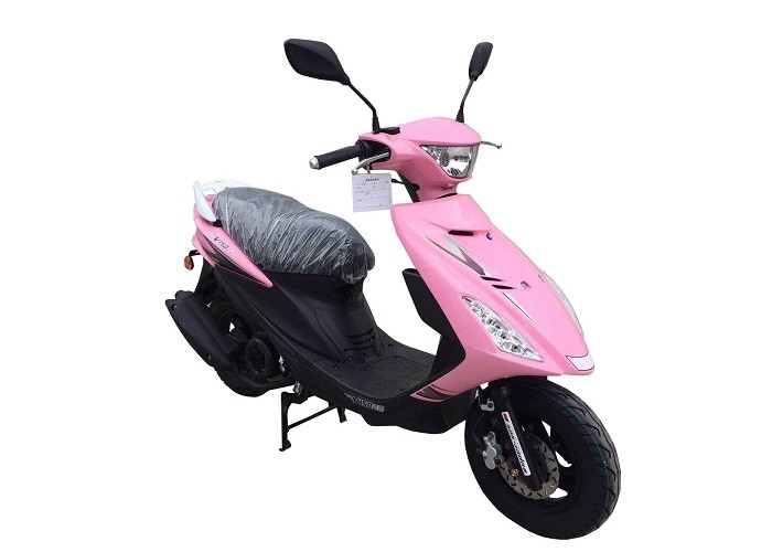 4 Stroke Gas Motor Scooter , Moped Motor Scooter Iron Muffler Hydraulic Shock