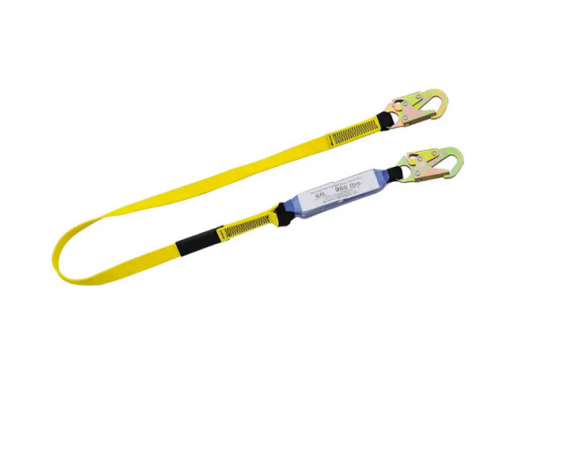 30mm Polyester Double Hooks Adjustable Safety Lanyard Roofing Fall Protection